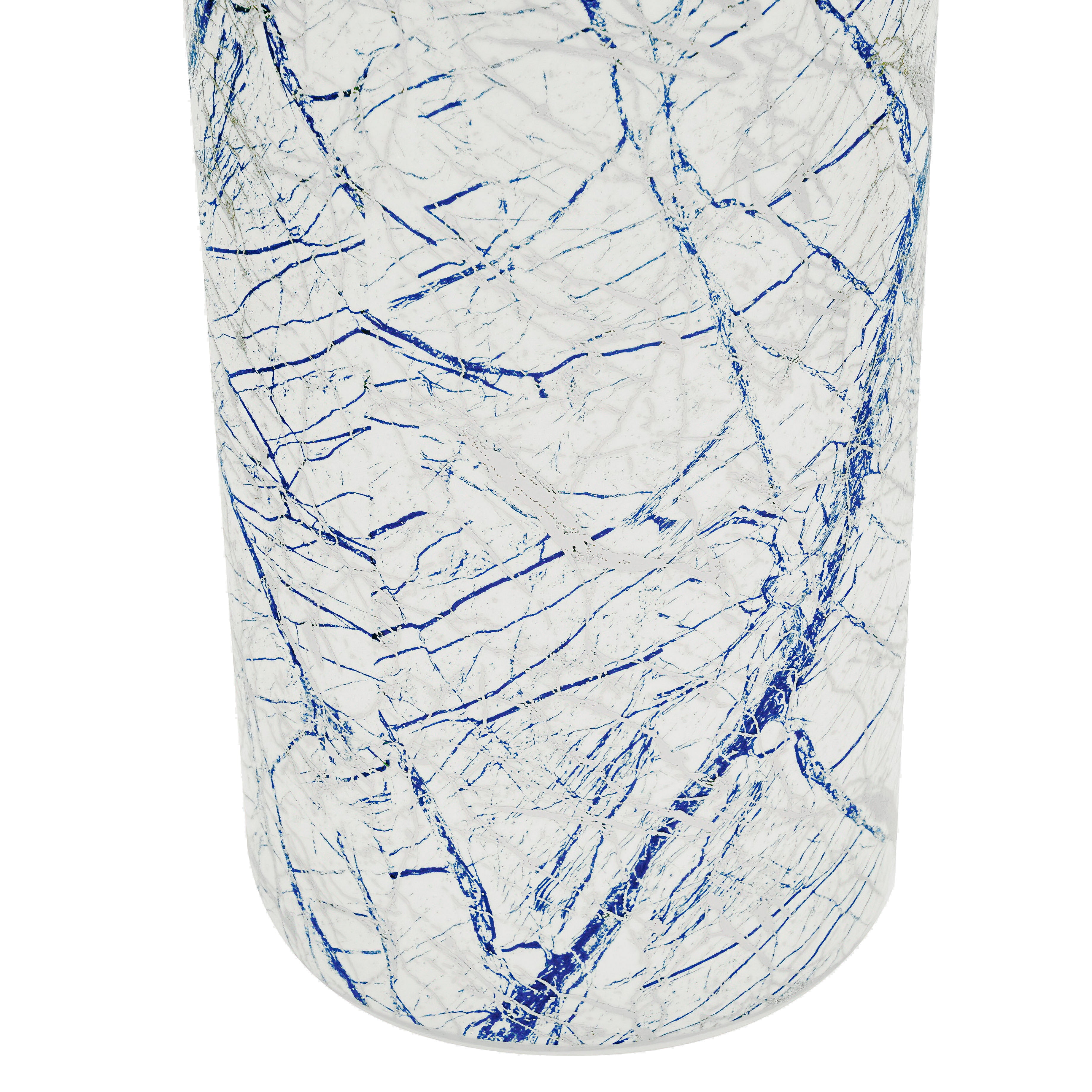 Red Lantern 24" Abstract Blue & Silver Umbrella Stand
