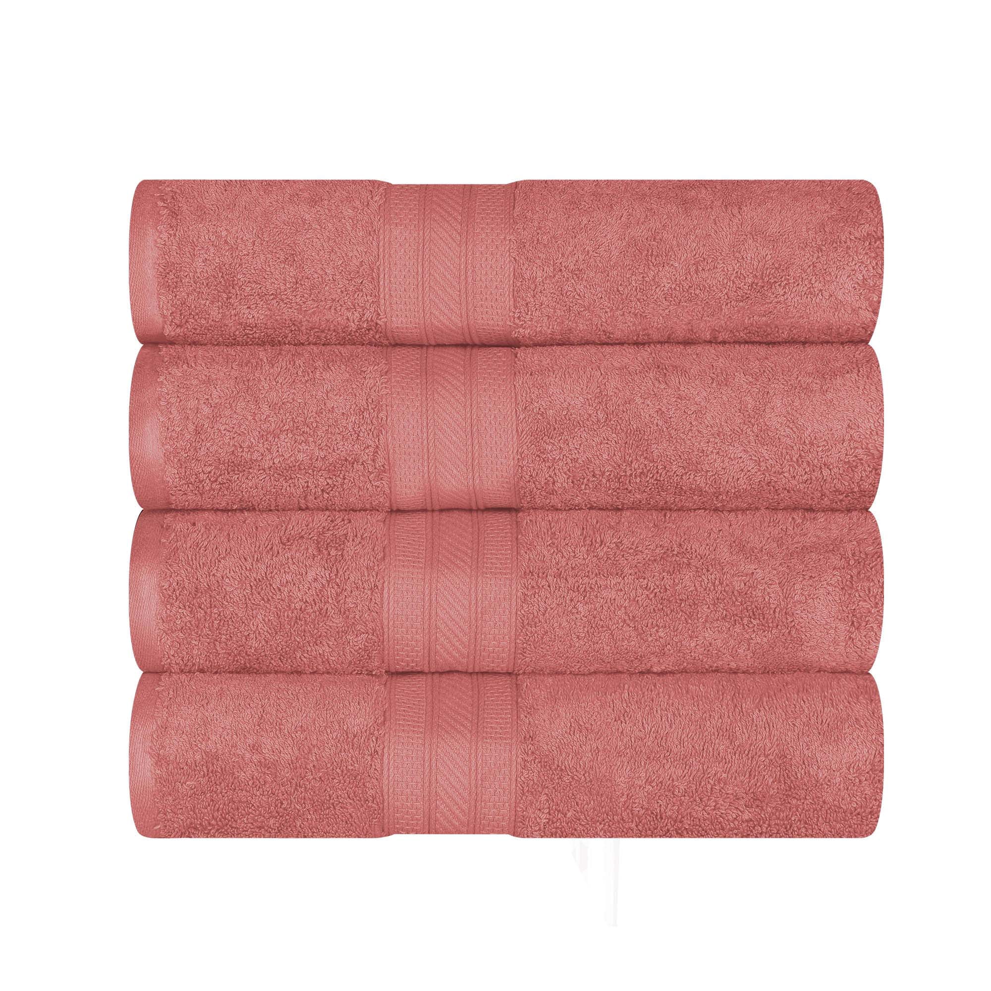 Superior Atlas Cotton Heavyweight 4 Piece Towel Set, Blush