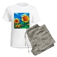 thumbnail image 5 of CafePress - Sunflowers Painting Pajamas - Women's Short Sleeve Print T-Shirt and Pants Light Cotton Pajama Set, 5 of 7