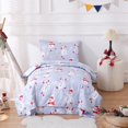 thumbnail image 1 of Juego de ropa de cama para niños pequeños JSD Muñeco de nieve azul 4 piezas microfibra, 1 of 8
