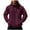 Wine, variant on Fnooota Mens Zip up Hoodies, Sports Casual Fall Drawstring Sweatshirts with Pockets Khaki Size S-3XL