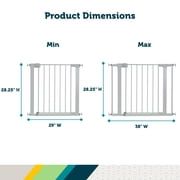 Safety 1st Pressure Mounted Baby Gates for Doorways, SecureTech® No-Drill, With Door, 29-38, Gray