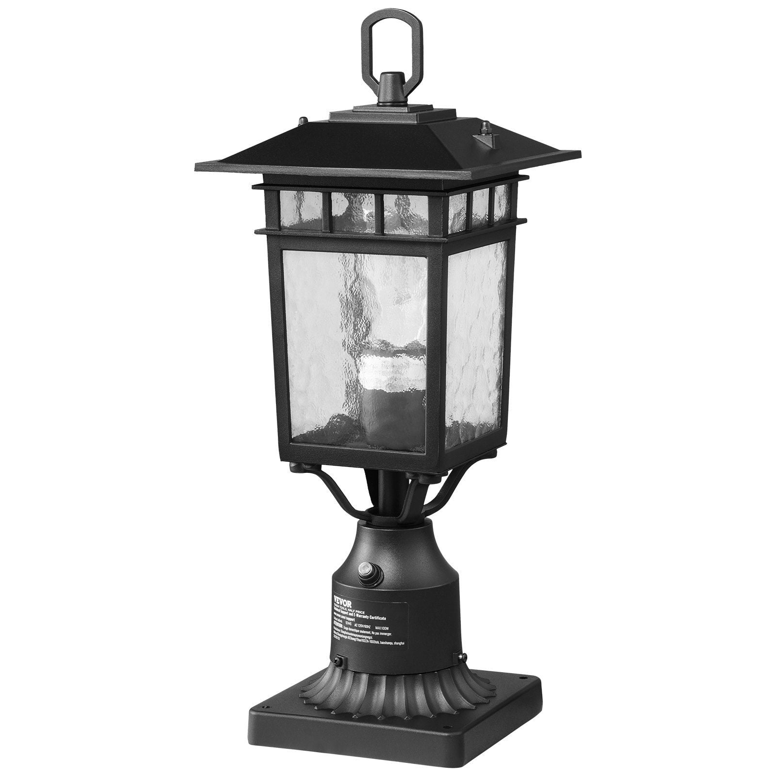 CAFORKP 2-Pack Dusk to Dawn Outdoor Lamp Post Lights - 15.75" Pole Mount, Weatherproof Fixtures
