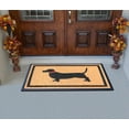 thumbnail image 4 of A1HC Rubber and Coir Heavy Duty Dogs with Red Collar Non-Slip Tapered Edge Doormat 30”X48”, Black/Beige, 4 of 6