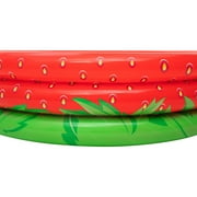 Bestway: H2OGO!Sweet Strawberry Pool - 66 x H15 - Inflatable 3-Ring Play Pool, Kids,103 Gallon, Ages 2+