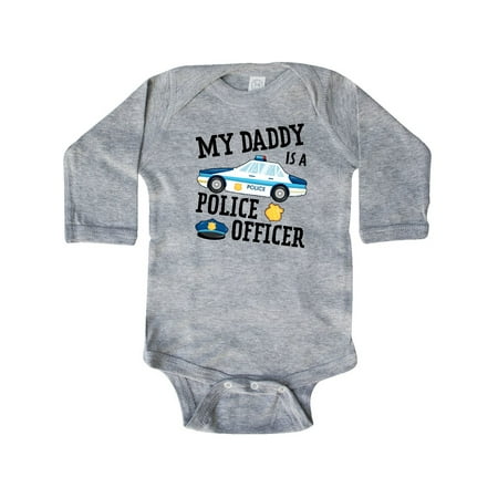 

Inktastic My Daddy is a Police Officer Gift Baby Boy or Baby Girl Long Sleeve Bodysuit