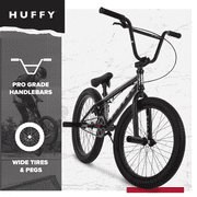 Huffy 20” Symbol BMX Freestyle Bike, Fits Riders 44”, Navy, Kids/Teen, Unisex
