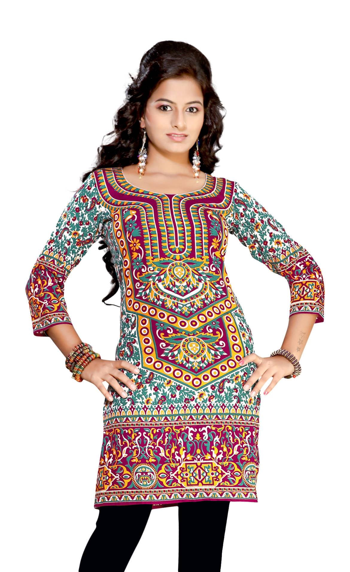 Ethnic Wear Filles Wear Top Indian Ladies Wear Cotton Short Kurti Casual Kurta 