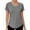 Gray, variant on Women's Short Sleeve Running Shirts Lightweight V Neck Quick Dry Athletic T-Shirts Casual Loose Fit Outdoor Hiking Tops