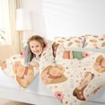thumbnail image 4 of jejeloiu Rustic Cowgirl Hat Full Size Comforter Sets Kids,Western Cowboy Theme Bedding Sets,Reversible,3pcs, 4 of 8