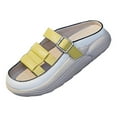 thumbnail image 1 of Maoww Sandales à Enfiler pour Femmes Imperméables Souples à Enfiler Sandales Plates Sandales de Sol Chaussures 38 Jaune, 1 of 9