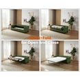 thumbnail image 5 of CHIC HOUSE Pull Out Sofa Bed Couch Queen Size with Mattress USB, Convertible Sleeper Sofa Loveseat for Small Spaces RV, Corduroy Pull Out Couch Bed for Living Room with Cup Holders LED Lights, Green, 5 of 11
