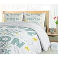 thumbnail image 5 of Ambesonne Celestial Duvet Cover Sets, Crescent Moon Planets, 2-Queen, White Pale Seafoam, 5 of 6
