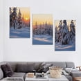 thumbnail image 4 of FUMJ  Winter Scene Canvas Wall Art for Home Office Decor - Beautiful Landscape Snowy Trees and Sunset Art Modern Cool Wall Paintings Print On Canvas Giclee Ready to Hang 12''x16''X3 Panels, 4 of 4