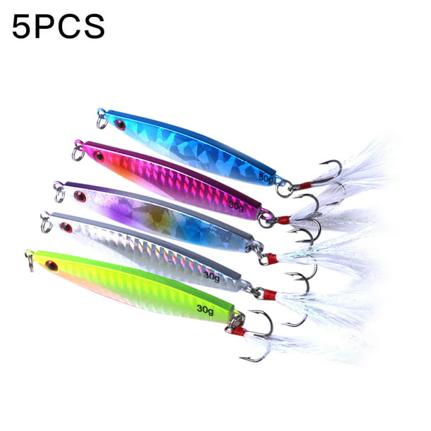 Ruiboury 5pcs Metal Plate Lure Bait with Claw lure plate bait Hook