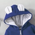 thumbnail image 5 of THDHVS Newborn Boy Clothes,Newborn Boys Girls Jumpsuit Hooded Soft Rompers Long Sleeve Outwear Outfits Dark Blue, 5 of 5