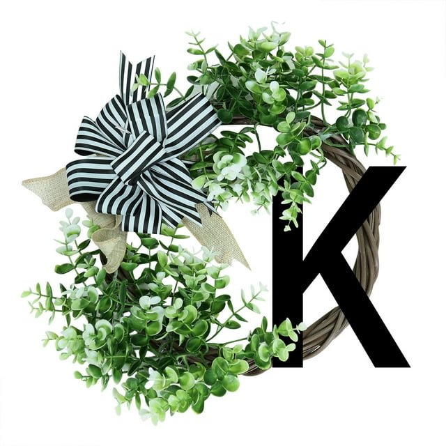 Pompous Wreath Chimney Decorations Front Door Unique Last Name Year Round Front Door Wreath With Bow Welcome Sign Garland 26 Letter Farmhouse Wreath For Front Door Spring All