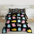 thumbnail image 2 of Feelyou Cute Kitten Animal Bedding Comforter Set, Funny Cartoon Cat Lover Twin Comforter Sets, Teens Kids Boys Girls Reversible Bedding Set, Microfiber Bedroom Decor, 2pcs, 2 of 8