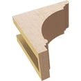 thumbnail image 6 of 4"W x 8"D x 8"H Classic Hughes Rough Cedar Woodgrain TimberThane Corbel, Primed Tan, 6 of 6