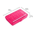 thumbnail image 2 of Sterilite Small Pencil Box, Plastic Case with Hinged Lid and Snap Latch, Portable Storage for Back to School Supplies, Neon Pink, 2 of 8