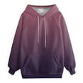 thumbnail image 3 of Chiccall Gradient Hoodies for Women Fashion Casual Printed Hooded Drawstring Pullover Sweatshirts with Pocket, 3 of 6