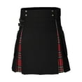 thumbnail image 4 of RUTAYY Women Men's Scottish Festival Fashion Scottish Style Plaid Color Contrasting Pocket Pleated Skirt Solid Color Casual Travel Skirts, 4 of 4