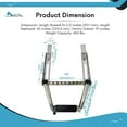 thumbnail image 5 of MARINE CITY 3-Step Telescoping Boat Ladder Over Platform Slide, 304 Stainless Steel, Anti-Slip PVC Steps, Heavy Duty 400 lb Capacity, Foldable Design, Quiet Use, for Boats, Yachts, Kayaks Pack of 1, 5 of 7
