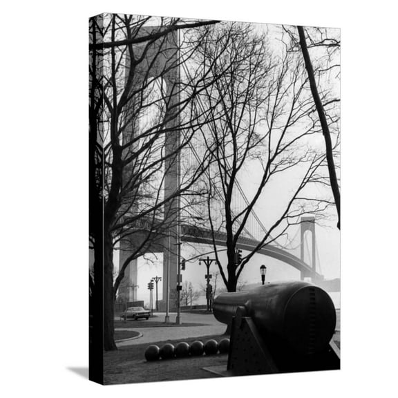 Art.com The Verrazano-Narrows Bridge, New York, 1966 Stretched Canvas Print Wall Art, 12" x 16"