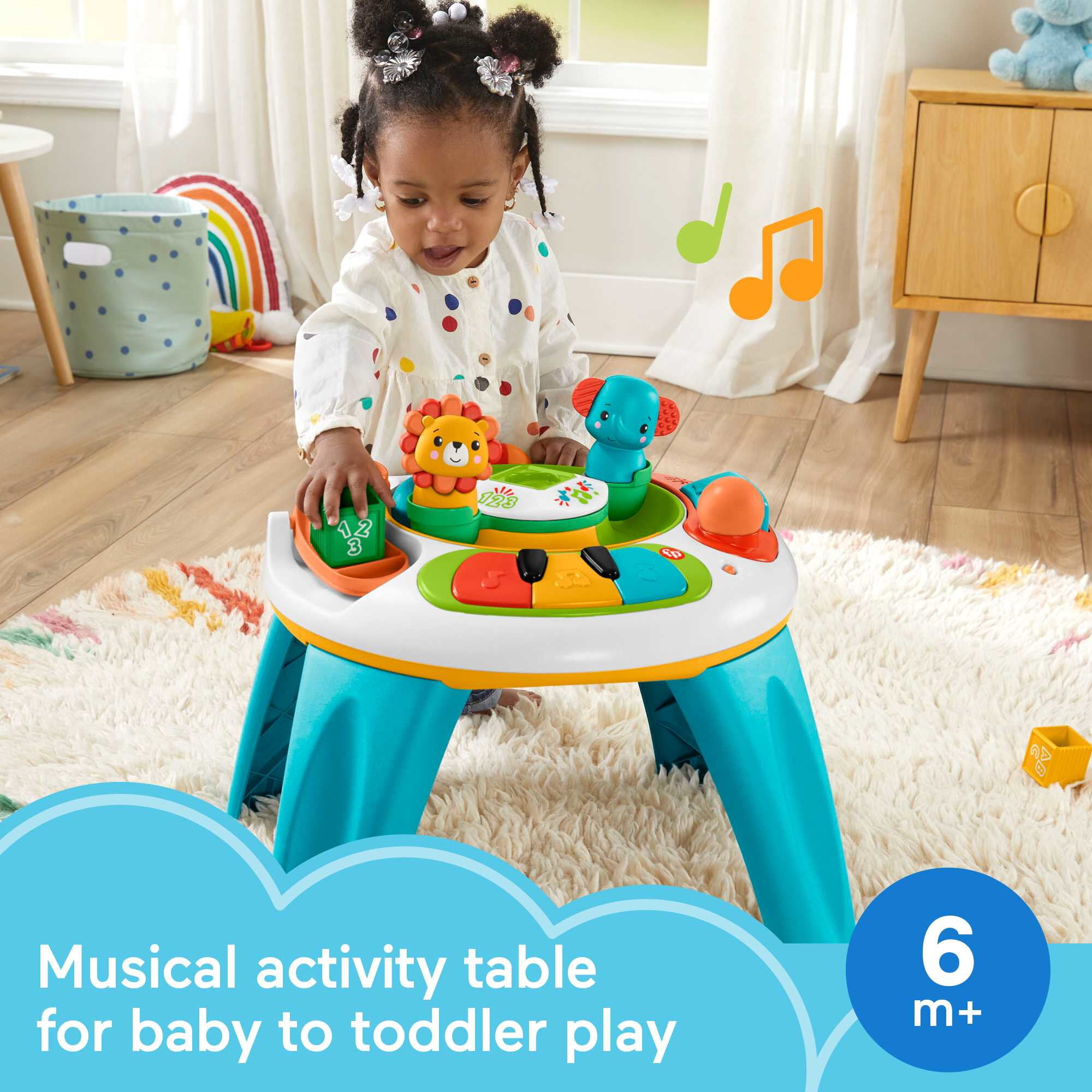 Fisher-Price Busy Buddies Activity Table Infant Learning Toy - 1