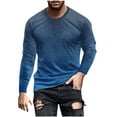 thumbnail image 2 of cllios Mens Graphic T-Shirts Big and Tall Slim Fitted Long Sleeve Crewneck Shirts Lightweight Muscle Workout Pullover Tops, 2 of 5
