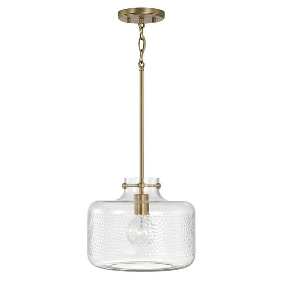 1 Light Pendant-Aged Brass Finish Capital Lighting 342512Ad