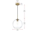 thumbnail image 3 of Lámpara Colgante Elegant Lighting Baxter Negra Transparente 30 cm, 3 of 9