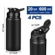 thumbnail image 2 of 10 Pieces Water Bottle 600ml Reusable Bottles black, 2 of 5