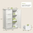 thumbnail image 2 of Pantry Cabinet, Lofka 33" Small Kitchen Pantry Storage Cabinet with 1 Door, 2 Shelves, 4 Drawers, White, 2 of 10