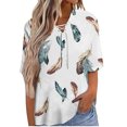 thumbnail image 1 of Blusa clásica de verano con tirantes para mujer, blusa estampada con cuello en V y manga corta, blusas fluidas, camisa Pompotops hkajfhjk471032, 1 of 5
