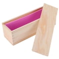 thumbnail image 3 of Molde de silicona para jabón de rosas de 1200ml, molde para hornear doble abierto para suministros de pan y jabón DIY, color rosa, 3 of 14
