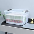 thumbnail image 3 of 32 Qt Clear Storage Bins with Lids Plastic Stackable Storage Containers 4 Packs, 3 of 8