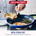 thumbnail image 4 of Blue Diamond 2-Piece Ceramic Nonstick Fry Pan Set – 9.5" & 11", Toxin-Free, Dishwasher Safe, Blue​, 4 of 11