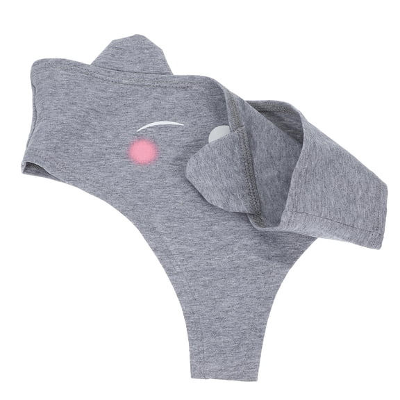 Topbathy Cat Ear Pattern Women's Underwear Soft Breathable Polyester Low Waist Briefs Comfortable Grey Size (Women's)