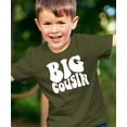 thumbnail image 4 of Big Cousin Retro T-Shirts for Toddler & Youth Kids White on Military Green Shirt 2T, 4 of 5