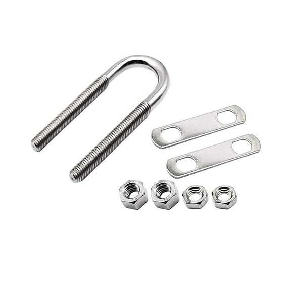 MARINE CITY 304 Grade Stainless Steel 1/2 Inches Strong Sturdy Stock Plate Bow Eye Tie Down for Marines Boats Yachts Accessory Hardware U Bolt Thread Length 5-1/4 Inches 1 Pack