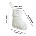 thumbnail image 3 of HOARBOEG 9 in Initial Monogram Christmas Stocking White Personalized Christmas Stockings with Embroidered Letters Super Soft Initial Christmas Stocking for Holiday Christmas Tree Fireplace Decor (Z), 3 of 6