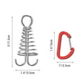 thumbnail image 3 of tredstone 10Pcs Tent Stakes Deck Anchor Peg Spring Buckle Tent Accessories for Outdoor Silver, 3 of 9