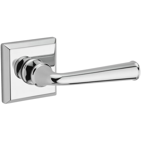 Baldwin Reserve HDFEDRTSR260 Half Dummy Handleset Right Hand Federal Lever and Traditional Square Rose Bright Chrome Finish