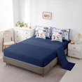 thumbnail image 5 of Castle Fairy Cute Camo Woodland Animal 7-Piece Twin Bedding,Fox Bear Deer Puppy Pine Bedding Comforter Set,Sky Blue Cream,Navy Blue Reversible, 5 of 7