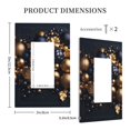 thumbnail image 3 of Fotbe Elegant Golden Blue Ornaments Print Duplex Receptacle Wall Plate, 1-Gang 5.0" x3.0" Wall Outlet Covers, Dual Outlet Faceplates Covers, Color-matched Screws Included-Style U, 3 of 6