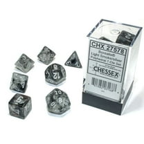 Chessex Polyhedral 7-Die Set - Borealis Light Smoke / Silver with Luminary 27578 (CHX27578)