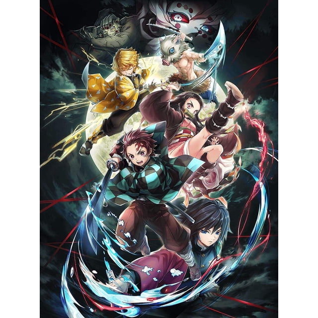 Juego de pintura de diamante para adultos DIY Demon Slayer Anime Diamond Art 5D Diamond Painting Full Diamond Gemstone Art Punto de cruz Arte Decoración de la pared del hogar 30x40cm