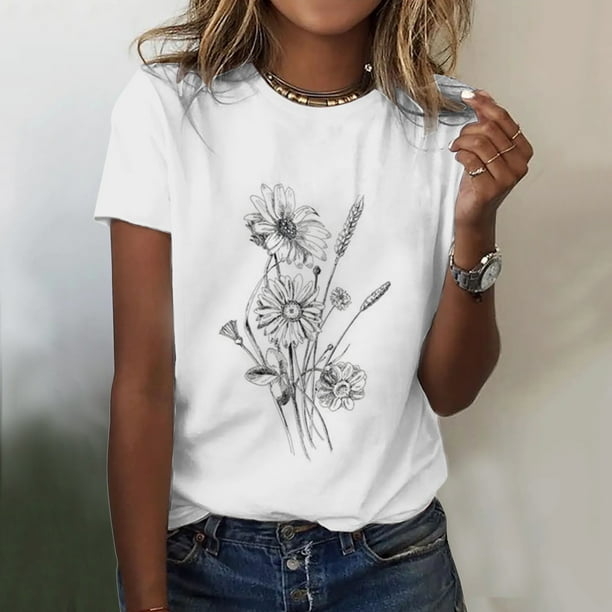 Camisetas mujer casual best sale