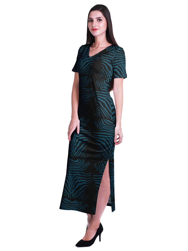 chinese dress ladies Just Love Womens Stripe Maxi Dress Knit Jersey T-Shirt Dress for Women,  Heather Grey Black Stripe, 2X : Amazon.ca: Clothing, Shoes & Accessories main image 1